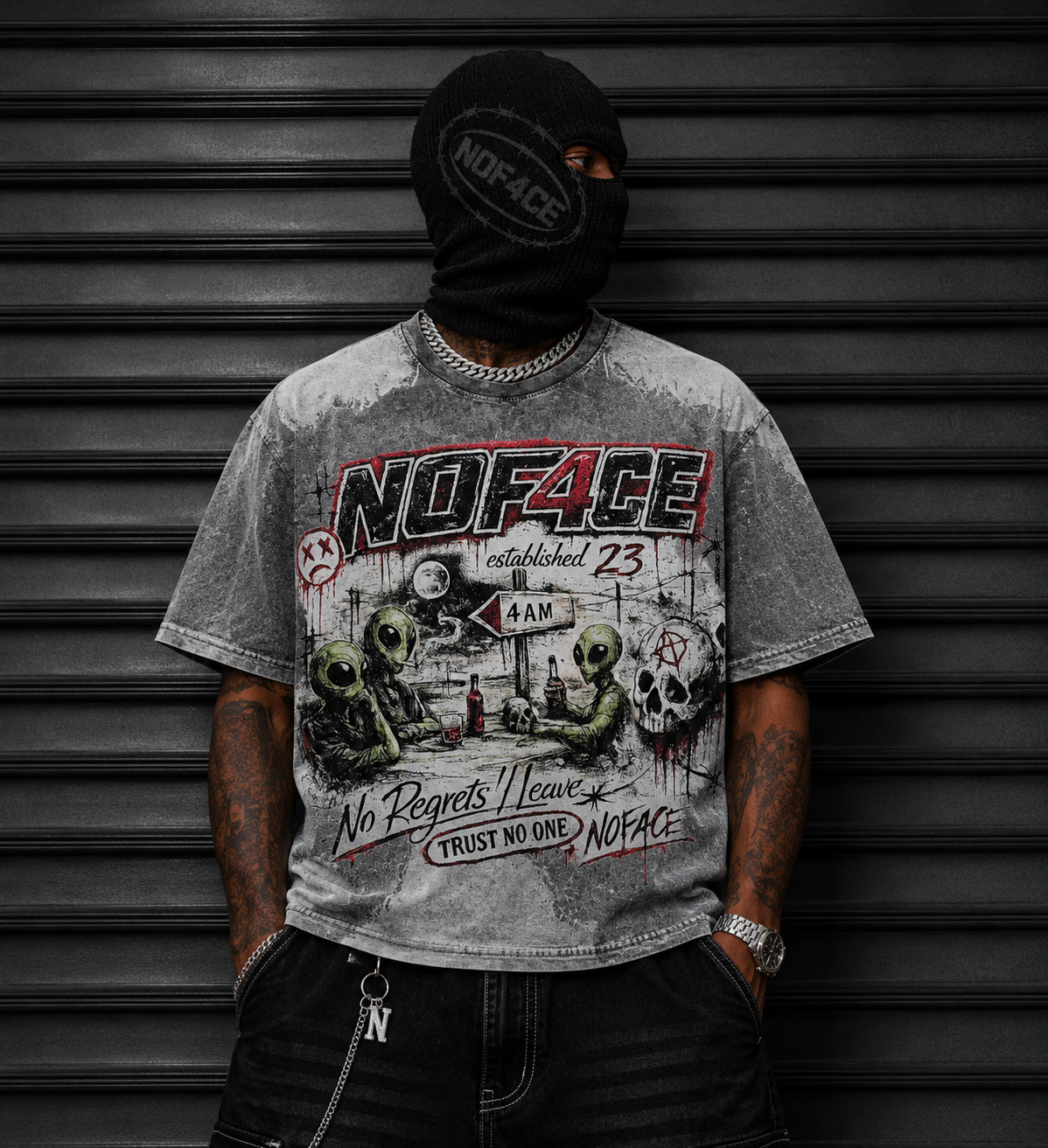 4AM — No Regrets I Leave · EST. 23 · Acid Wash
